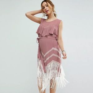 ASOS Maternity fringe dress NWT size 6